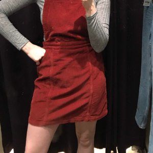 Topshop Corduroy Overall Dress